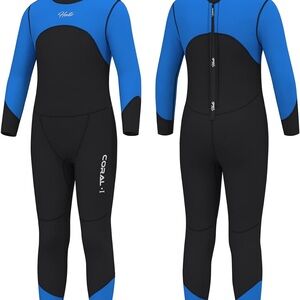 Hevto wetsuits for kids, 3mm Neoprene Long sleeves, Size 6T